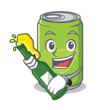 Bira meşrubat karakter karikatür ile