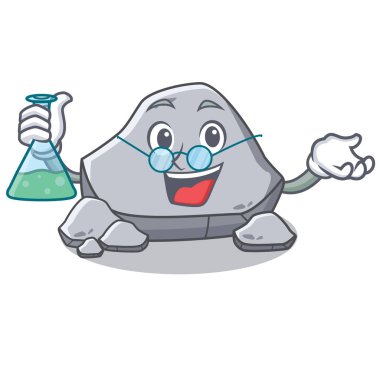 Profesör taş karakter karikatür tarzı