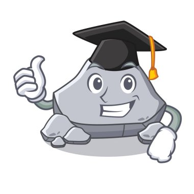 Mezuniyet taş karakter karikatür tarzı