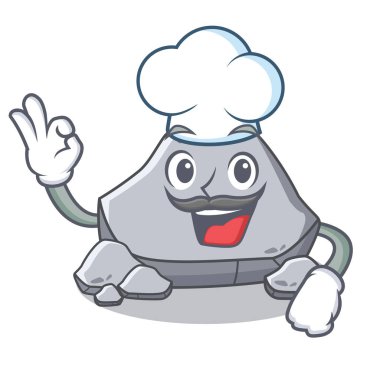 Şef stone karakter karikatür tarzı
