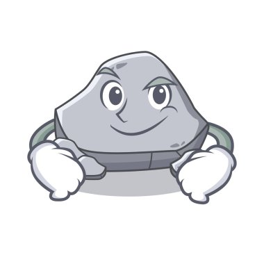 Smirking taş karakter karikatür tarzı
