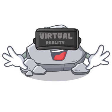 Sanal gerçeklik taş karakter karikatür tarzı ile