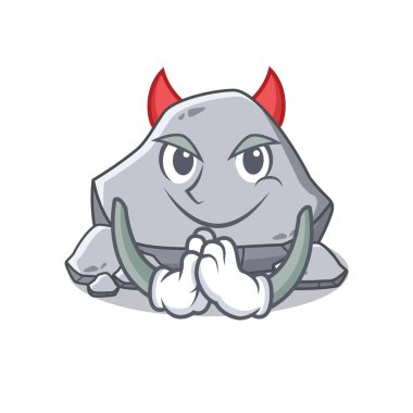 Şeytan taş karakter karikatür tarzı