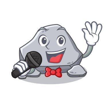 Şarkı taş karakter karikatür tarzı