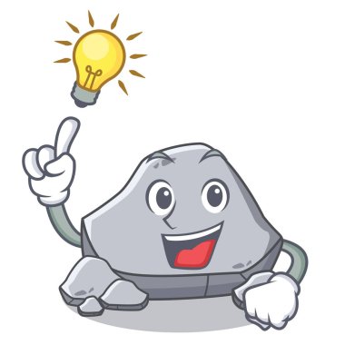 Bir fikir taş karakter karikatür tarzı var