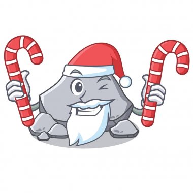 Santa şeker taş karakter karikatür tarzı ile