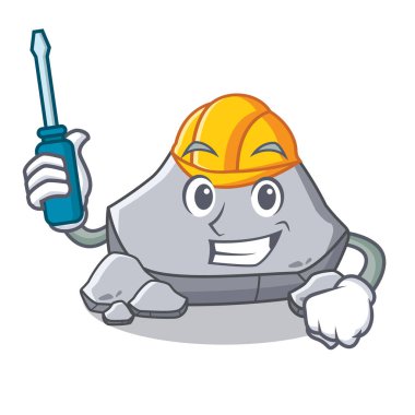 Otomotiv taş karakter karikatür tarzı