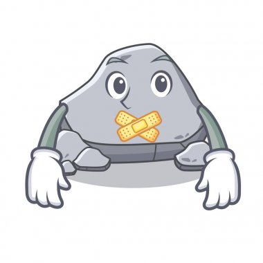 Sessiz taş karakter karikatür tarzı