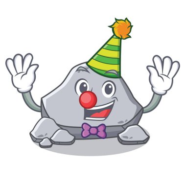 Palyaço taş karakter karikatür tarzı