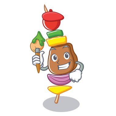 Sanatçı Barbekü karakter karikatür tarzı