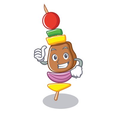 Barbekü karakter karikatür tarzı Yaşasın