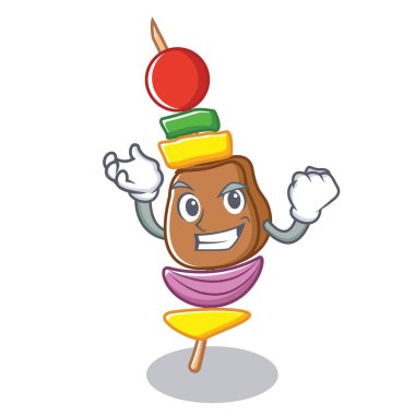 Başarılı Barbekü karakter karikatür tarzı