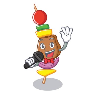 Şarkı Barbekü karakter karikatür tarzı