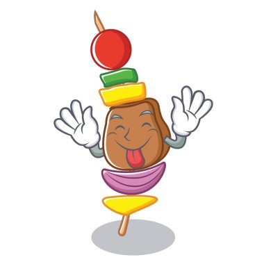 Barbekü karakter karikatür tarzı dil