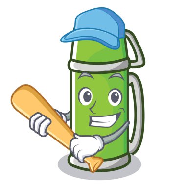 Oyun beysbol termos karakter karikatür tarzı