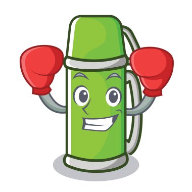 Boks termos karakter karikatür tarzı