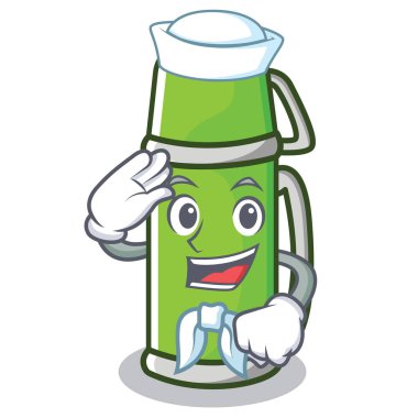 Denizci termos karakter karikatür tarzı