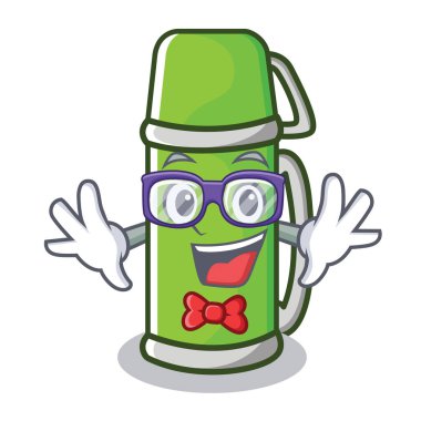 Geek termos karakter karikatür tarzı