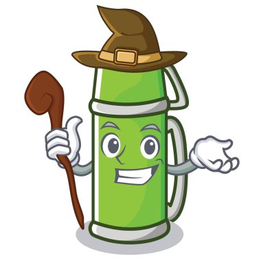 Cadı termos karakter karikatür tarzı