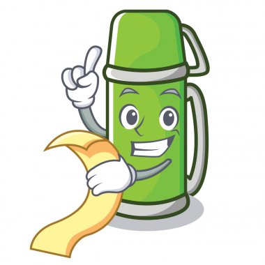 Menü termos karakter karikatür tarzı ile