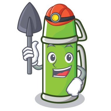 Madenci termos karakter karikatür tarzı