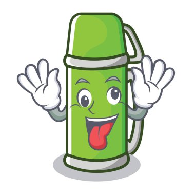 Deli termos karakter karikatür tarzı