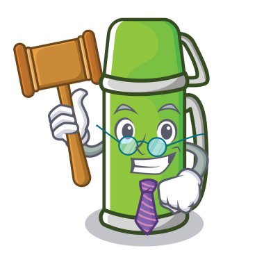 Yargıç termos karakter karikatür tarzı