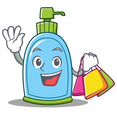 Sıvı sabun karakter karikatür alışveriş