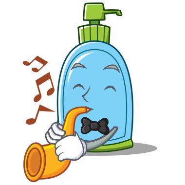 Trompet sıvı sabun karakter karikatür ile