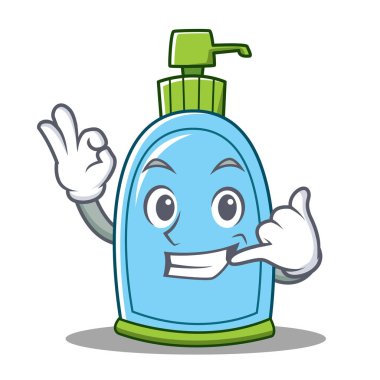 Beni sıvı sabun karakter karikatür ara