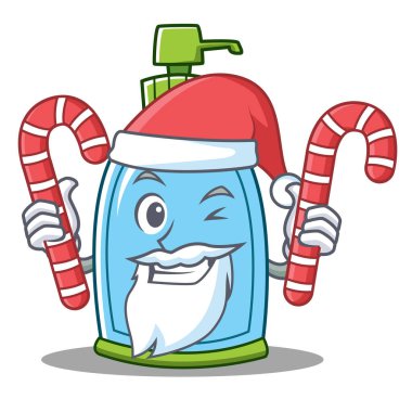Santa şeker sıvı sabun karakter karikatür ile