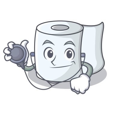 Doktor doku karakter karikatür tarzı