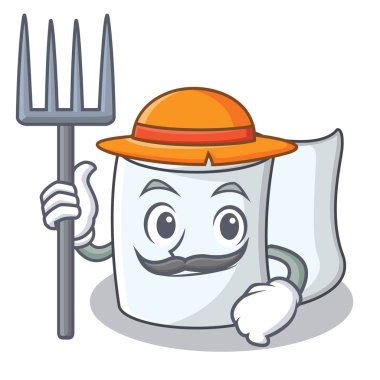 Çiftçi doku karakter karikatür tarzı