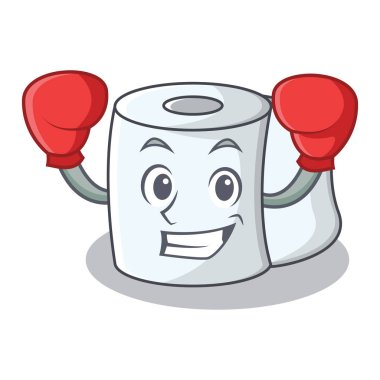 Boks doku karakter karikatür tarzı