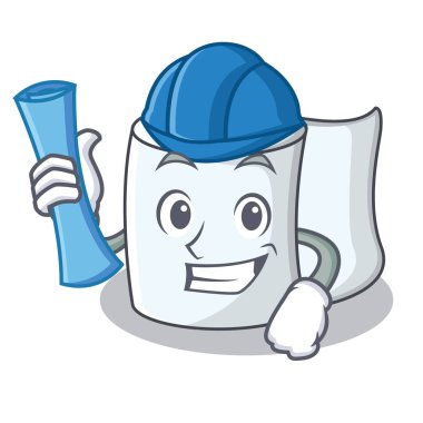 Mimar doku karakter karikatür tarzı