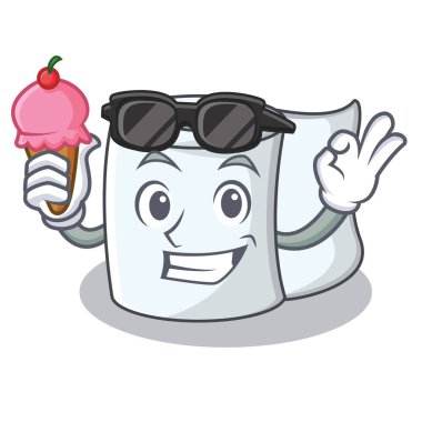 Dondurma doku karakter karikatür tarzı ile