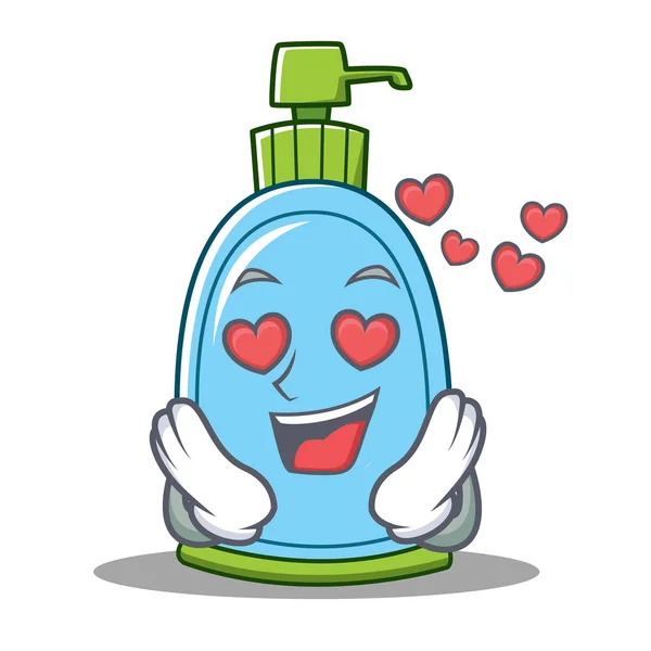 Aşk sıvı sabun karakter karikatür — Stok Vektör