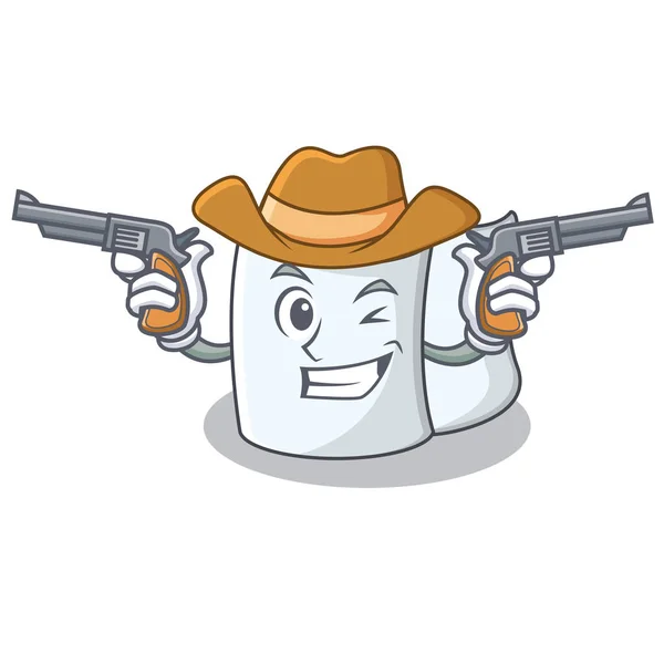 Cowboy tissue character cartoon style — Stock Vector