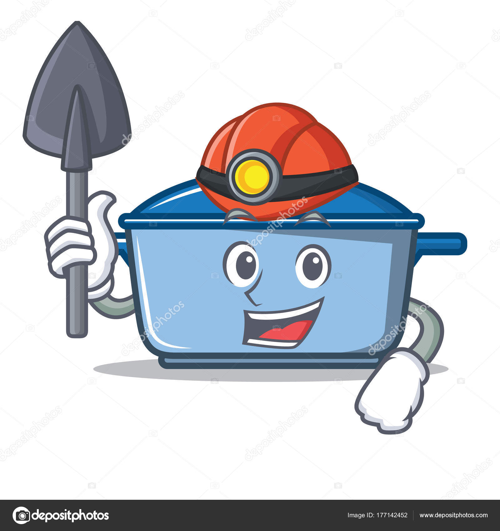 Mineiro cozinha personagem desenho animado estilo — Vetor ...