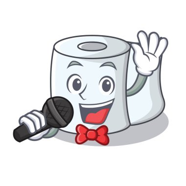 Şarkı söyleyen dokusu karakter karikatür tarzı