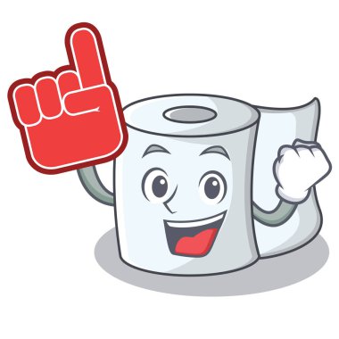 Köpük parmak doku karakter karikatür tarzı