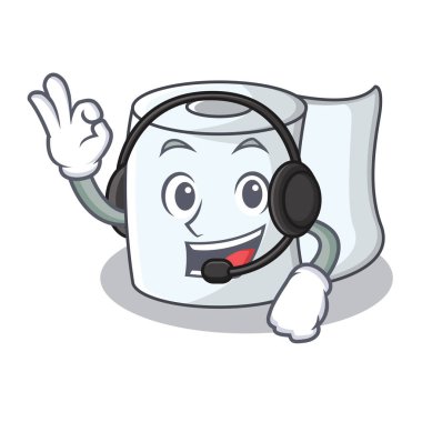 Kulaklık doku karakter karikatür tarzı ile