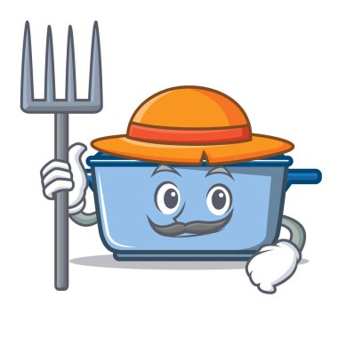 Çiftçi mutfak karakter karikatür tarzı