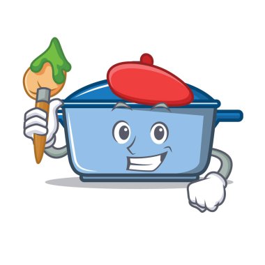 Sanatçı mutfak karakter karikatür tarzı