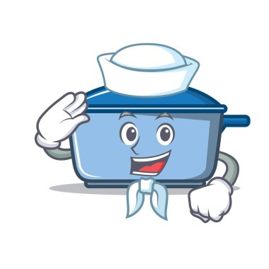 Denizci mutfak karakter karikatür tarzı