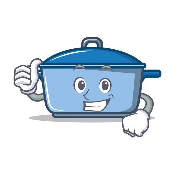 Thumbs up kitchen character cartoon style — Stock Vector