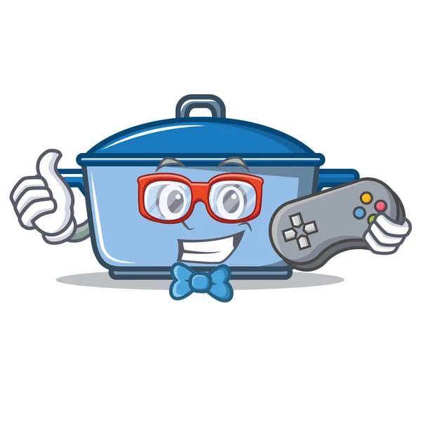 Gamer kitchen character cartoon style — Stock Vector