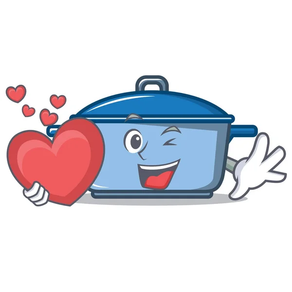 Kalp mutfak karakter karikatür tarzı ile — Stok Vektör