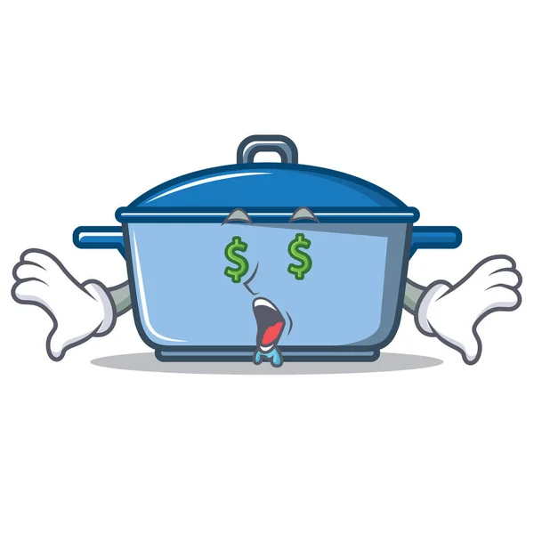 Dinheiro olho cozinha personagem desenho animado estilo —  Vetores de Stock