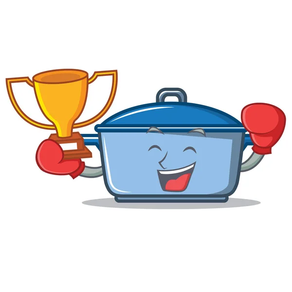 Boxu vítěz kuchyni charakter kreslený styl — Stockový vektor